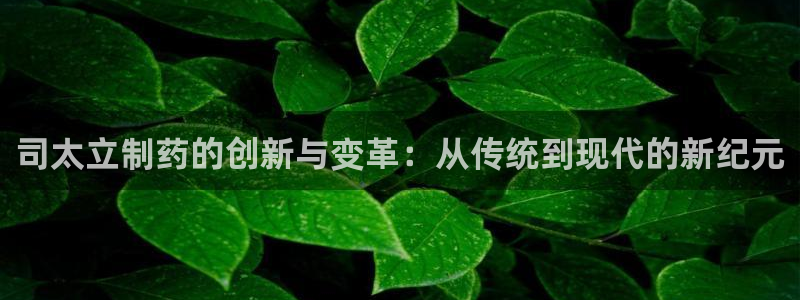 9游会老哥：司太立制药的创新与变革：从传统到现代的新纪元